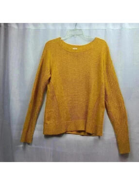 Dressbarn Long Sleeve Casual Yellow Knit Sweater Women's Medium